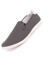 Shop Men Grey Casual Canvas Slip-On Loafers Online.