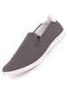Men Grey Casual Canvas Slip-On Loafers