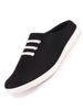 Men Black Casual Canvas Slip-On Shoes