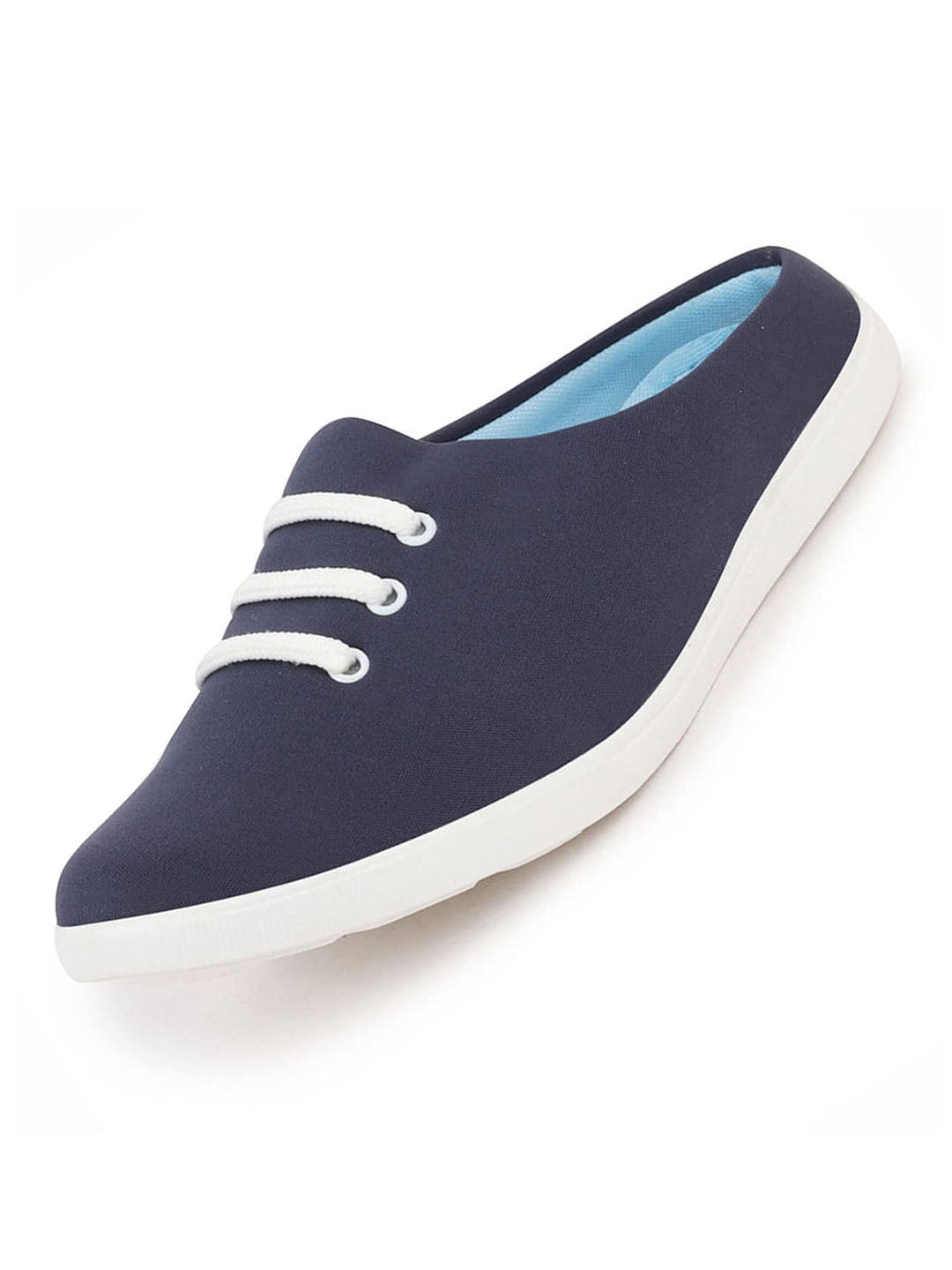 Shop Men Navy Blue Casual Canvas Slip-On Shoes Online.