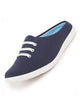 Men Navy Blue Casual Canvas Slip-On Shoes