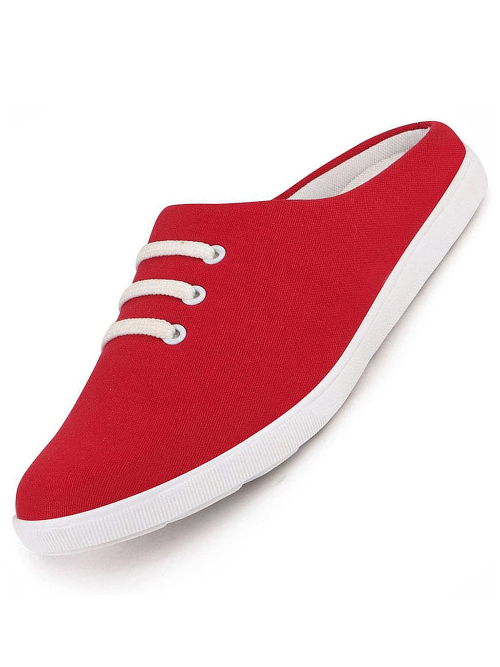 Shop Men Red Casual Canvas Slip-On Shoes Online.