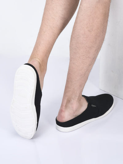 men black casual canvas slip-on shoes
