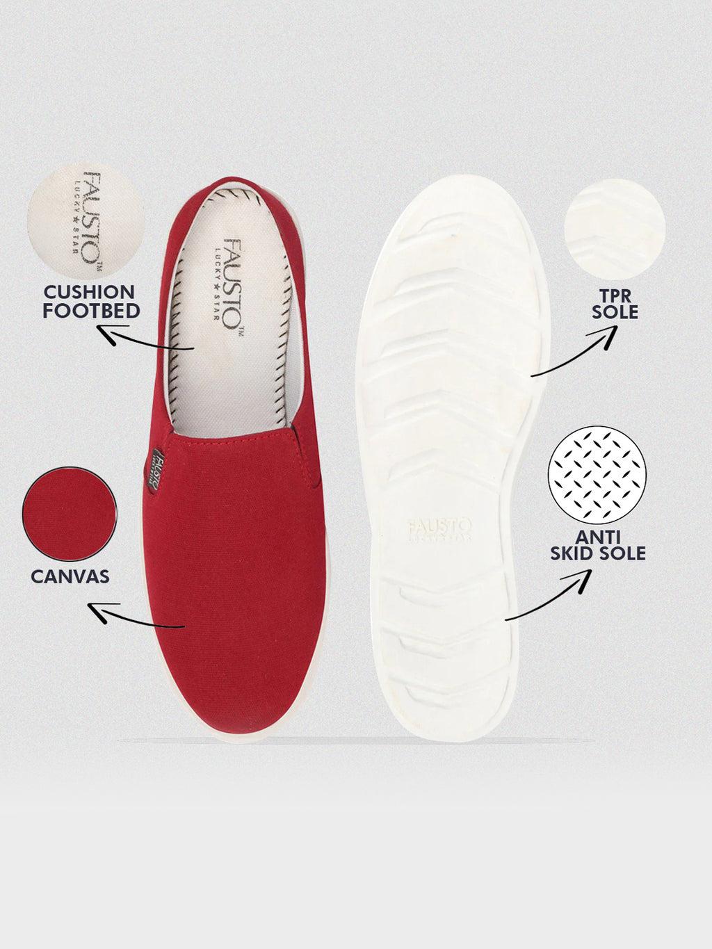 Shop Men Cherry Casual Back Open Canvas Stylish Slip On Shoes Online.