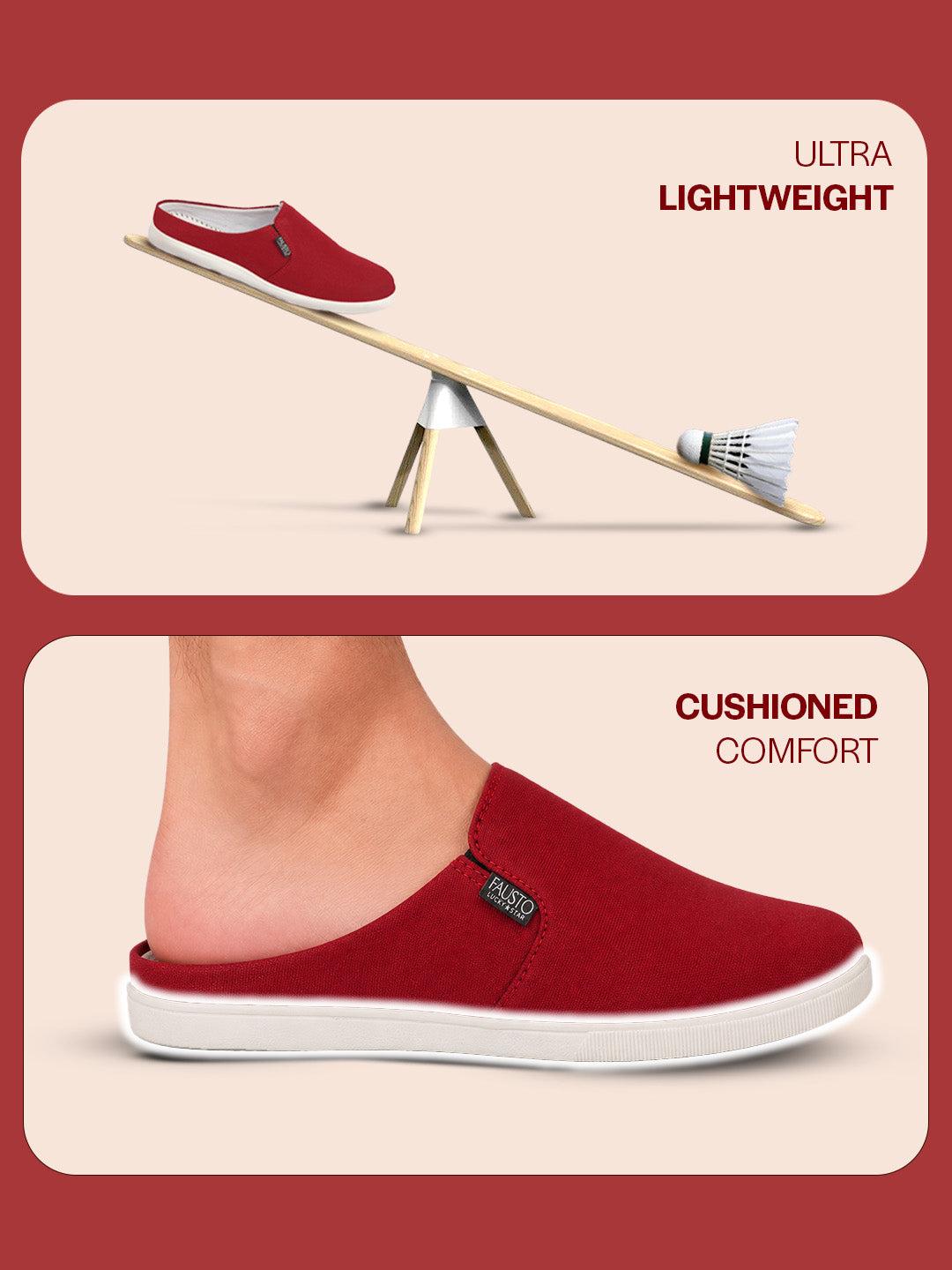 Shop Men Cherry Casual Back Open Canvas Stylish Slip On Shoes Online.