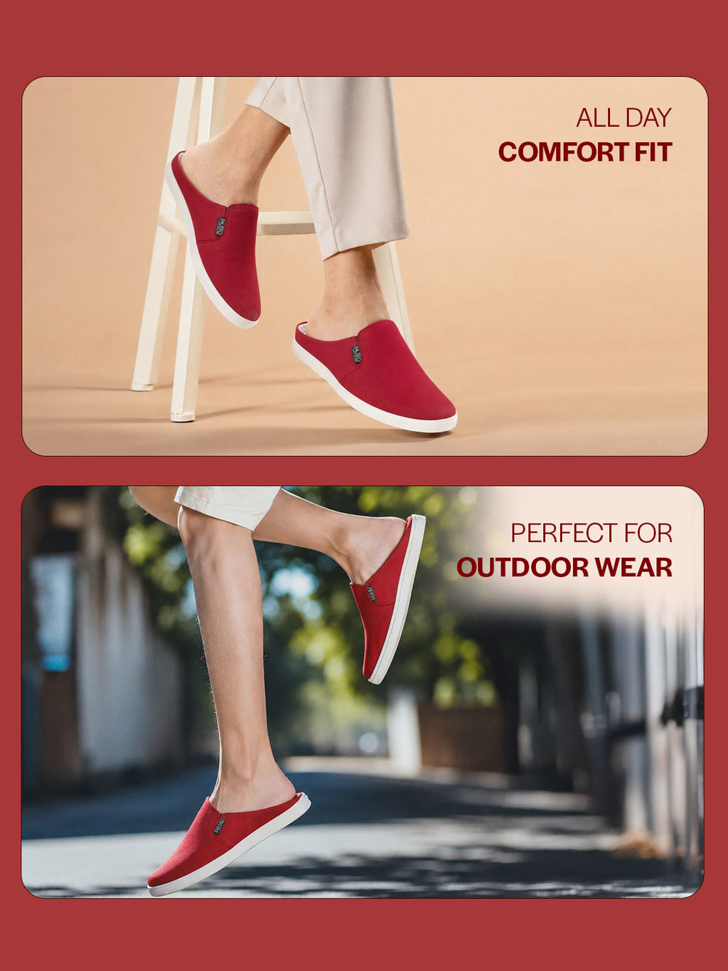 Shop Men Cherry Casual Back Open Canvas Stylish Slip On Shoes Online.