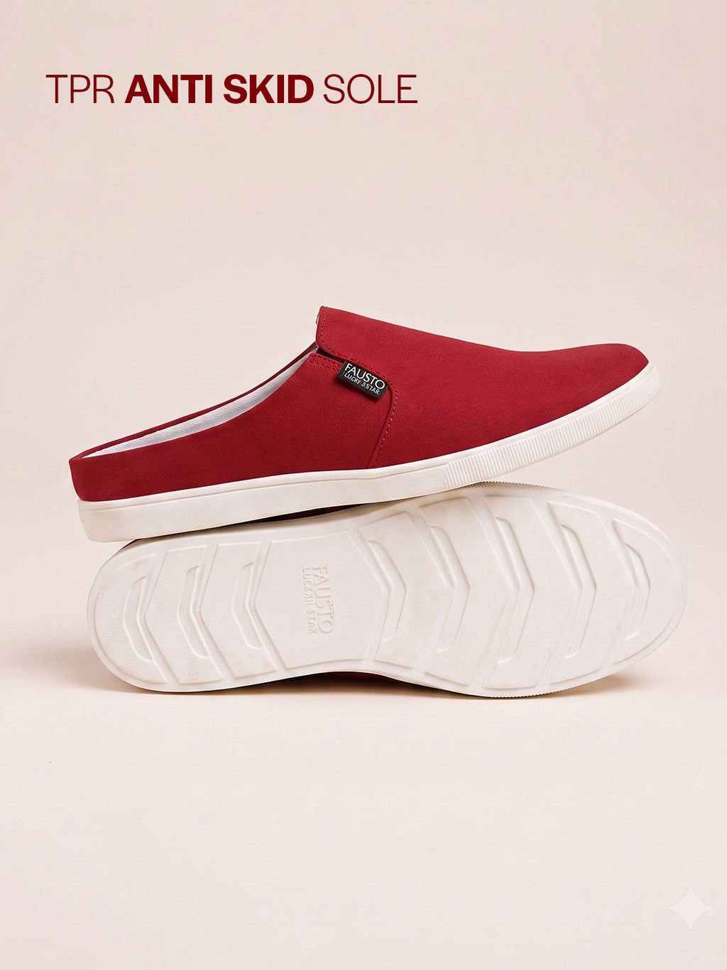 Shop Men Cherry Casual Back Open Canvas Stylish Slip On Shoes Online.