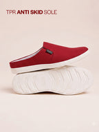 Shop Men Cherry Casual Back Open Canvas Stylish Slip On Shoes Online.