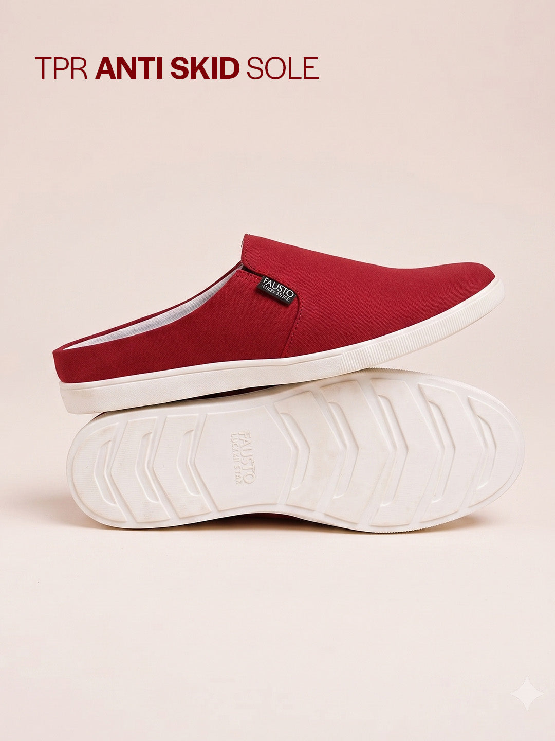 Shop Men Cherry Casual Back Open Canvas Stylish Slip On Shoes Online.