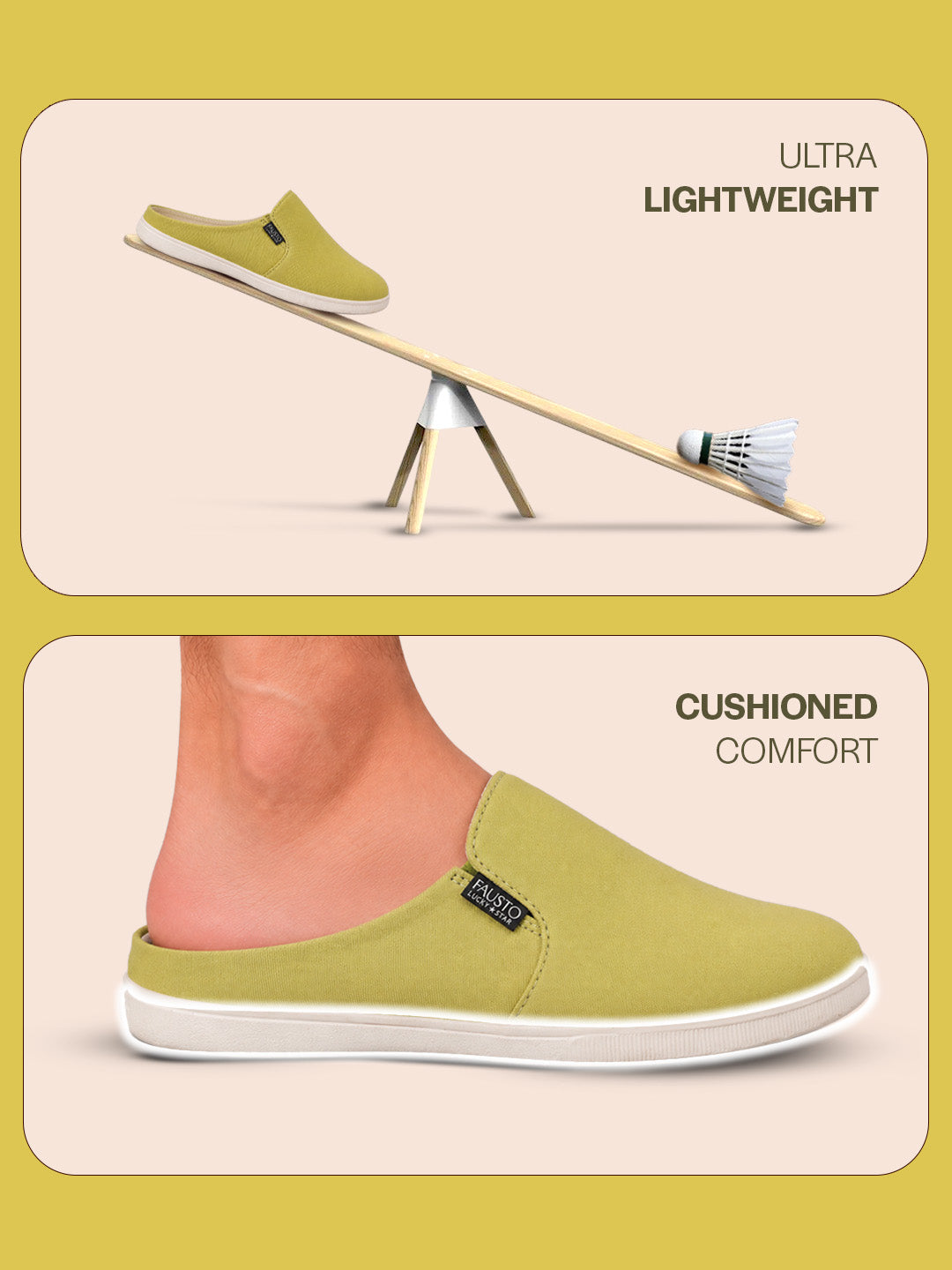 Shop Men Green Casual Back Open Canvas Stylish Slip On Shoes Online.