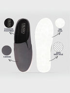 Men Grey Casual Back Open Canvas Stylish Slip On Shoes