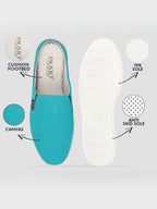 Shop Men Sky Blue Casual Canvas Slip-On Shoes Online.