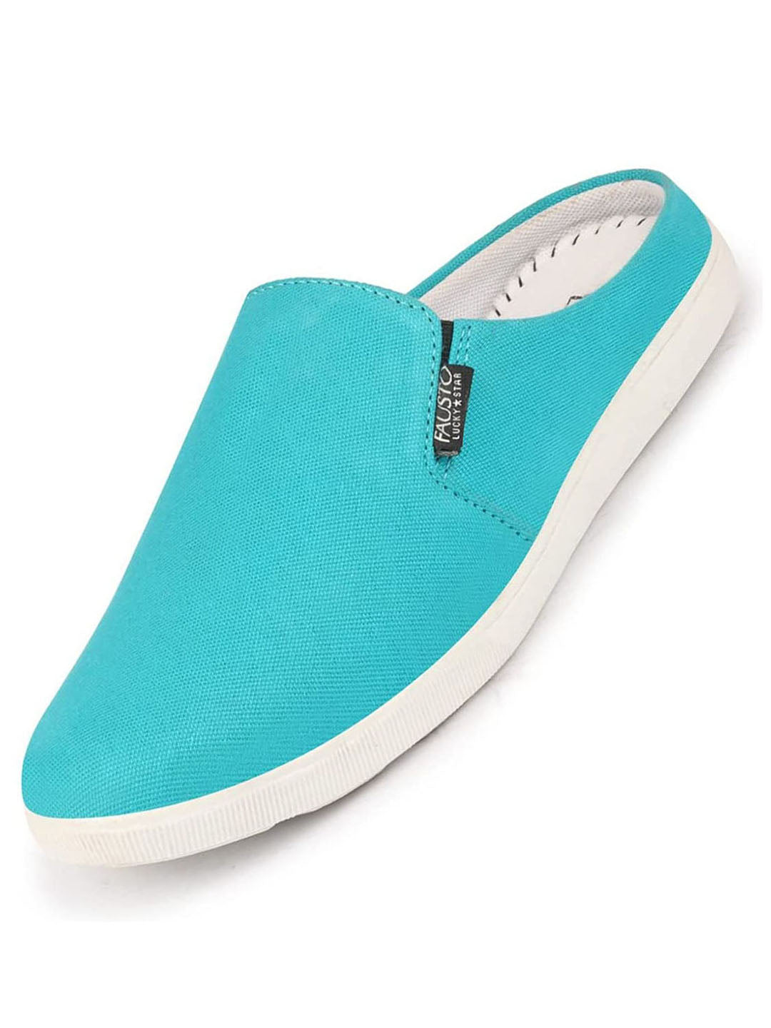 Shop Men Sky Blue Casual Canvas Slip-On Shoes Online.