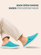 Shop Men Sky Blue Casual Canvas Slip-On Shoes Online.