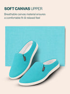 Shop Men Sky Blue Casual Canvas Slip-On Shoes Online.