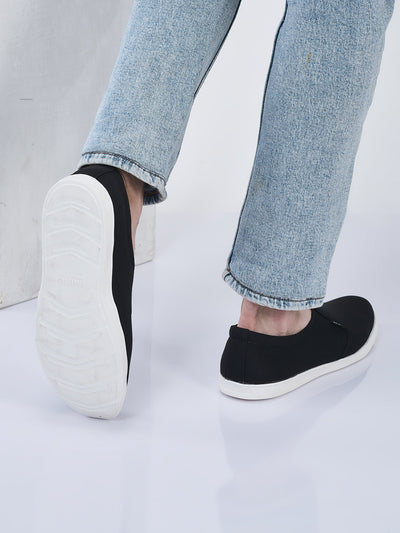 men black casual canvas slip-on loafers