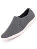 Men Grey Casual Canvas Slip-On Loafers