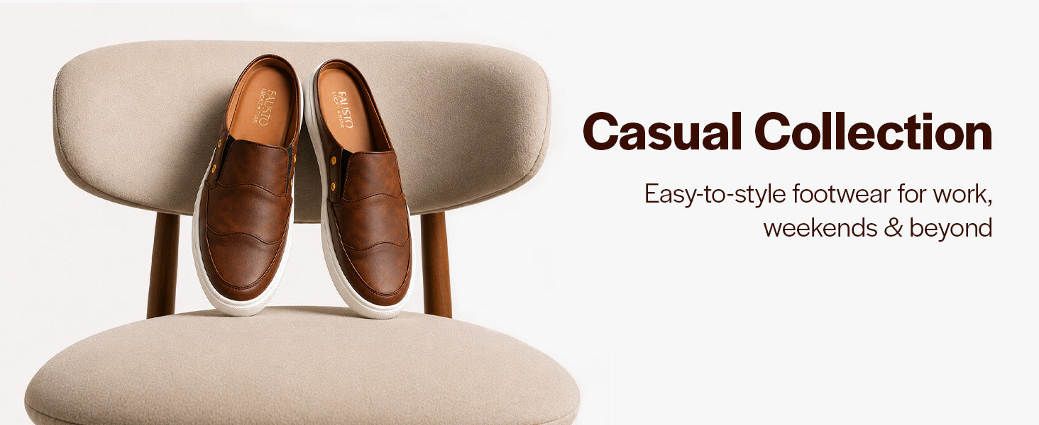 Men Brown Casual Slip-On Shoes