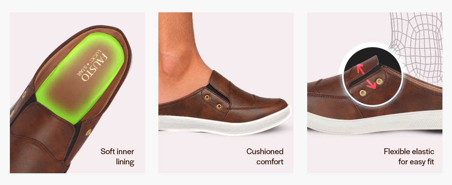 Men Brown Casual Slip-On Shoes