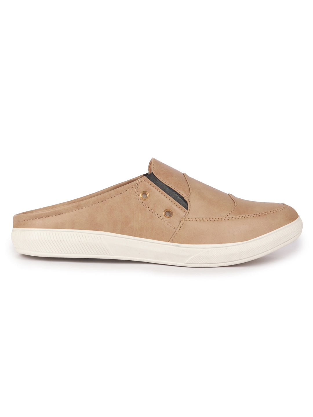men beige casual slip-on shoes