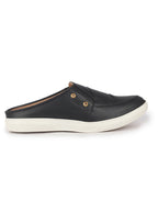 men black casual slip-on shoes