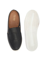 men black casual slip-on shoes