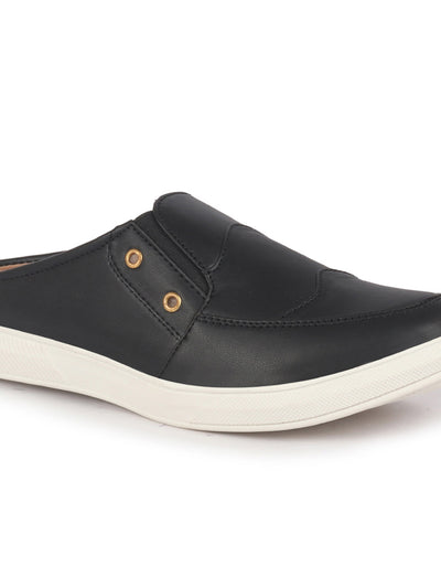 Men Black Casual Slip-On Shoes