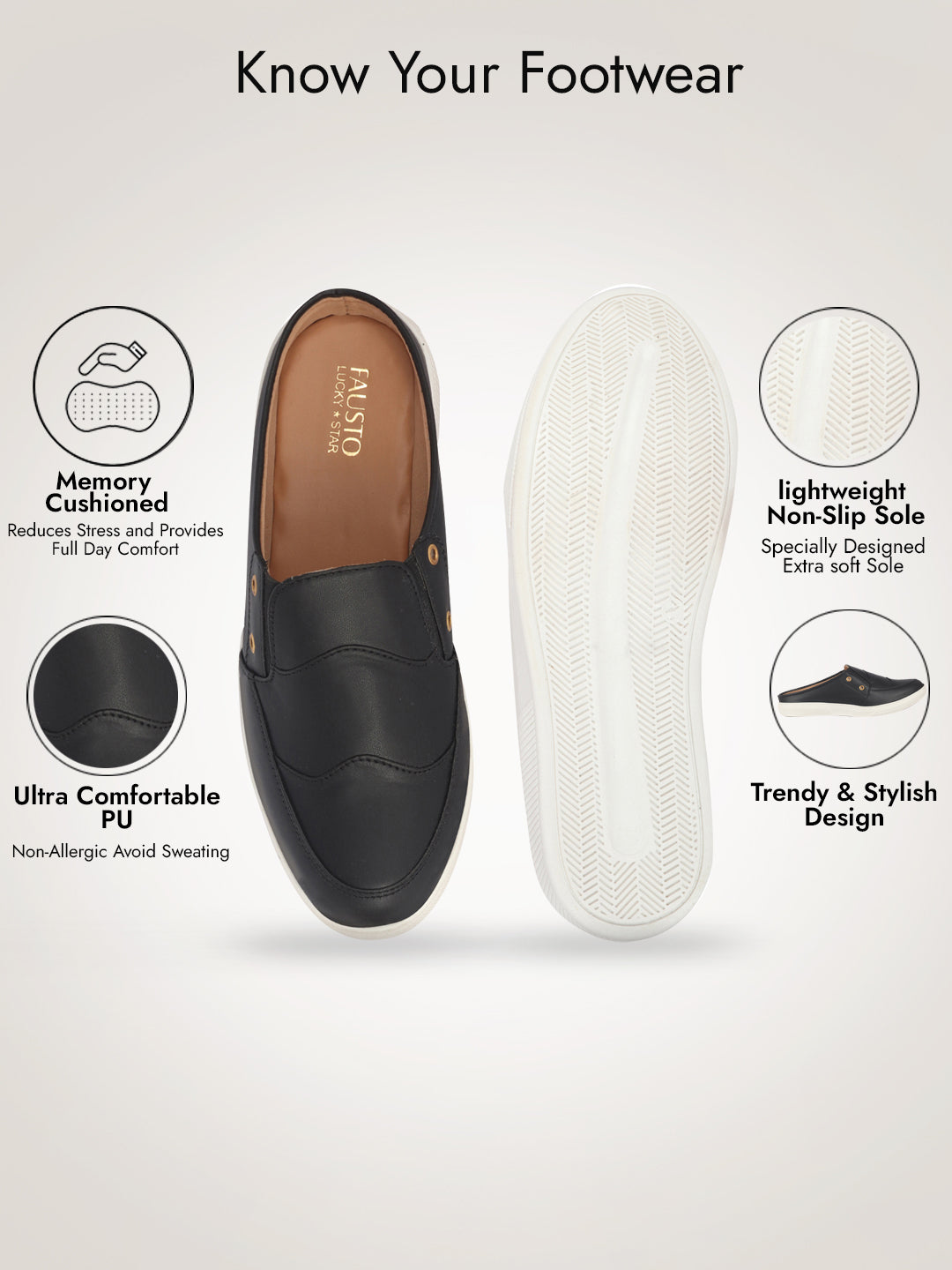 men black casual slip-on shoes