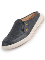 Men Navy Blue Casual Slip-On Shoes