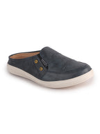 Men Navy Blue Casual Slip-On Shoes