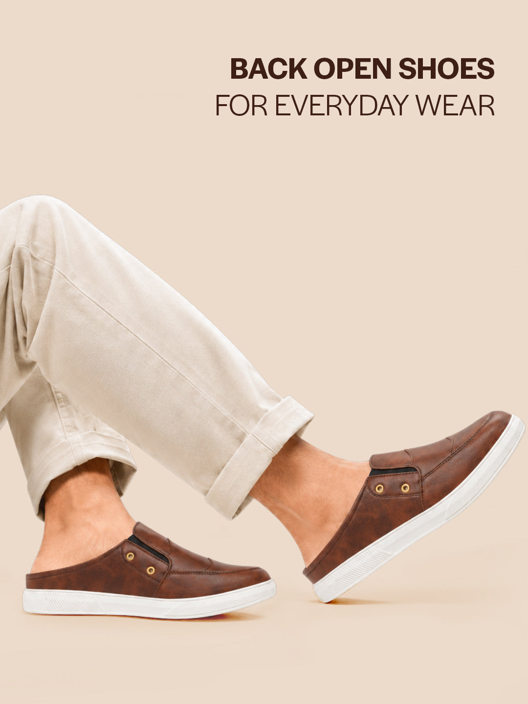 men brown casual slip-on shoes