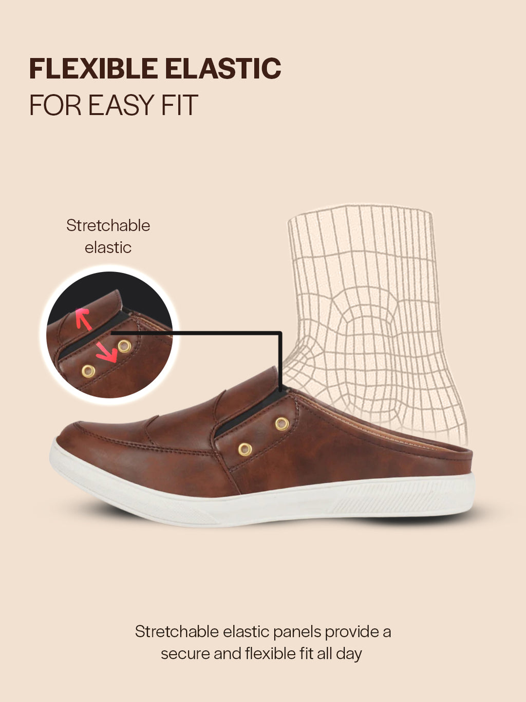 men brown casual slip-on shoes