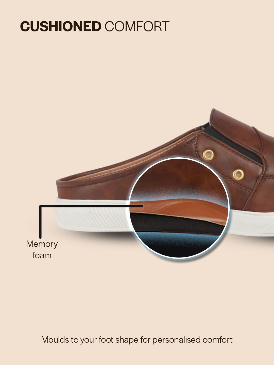 men brown casual slip-on shoes