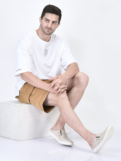 men cream casual slip-on shoes