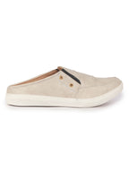 men cream casual slip-on shoes