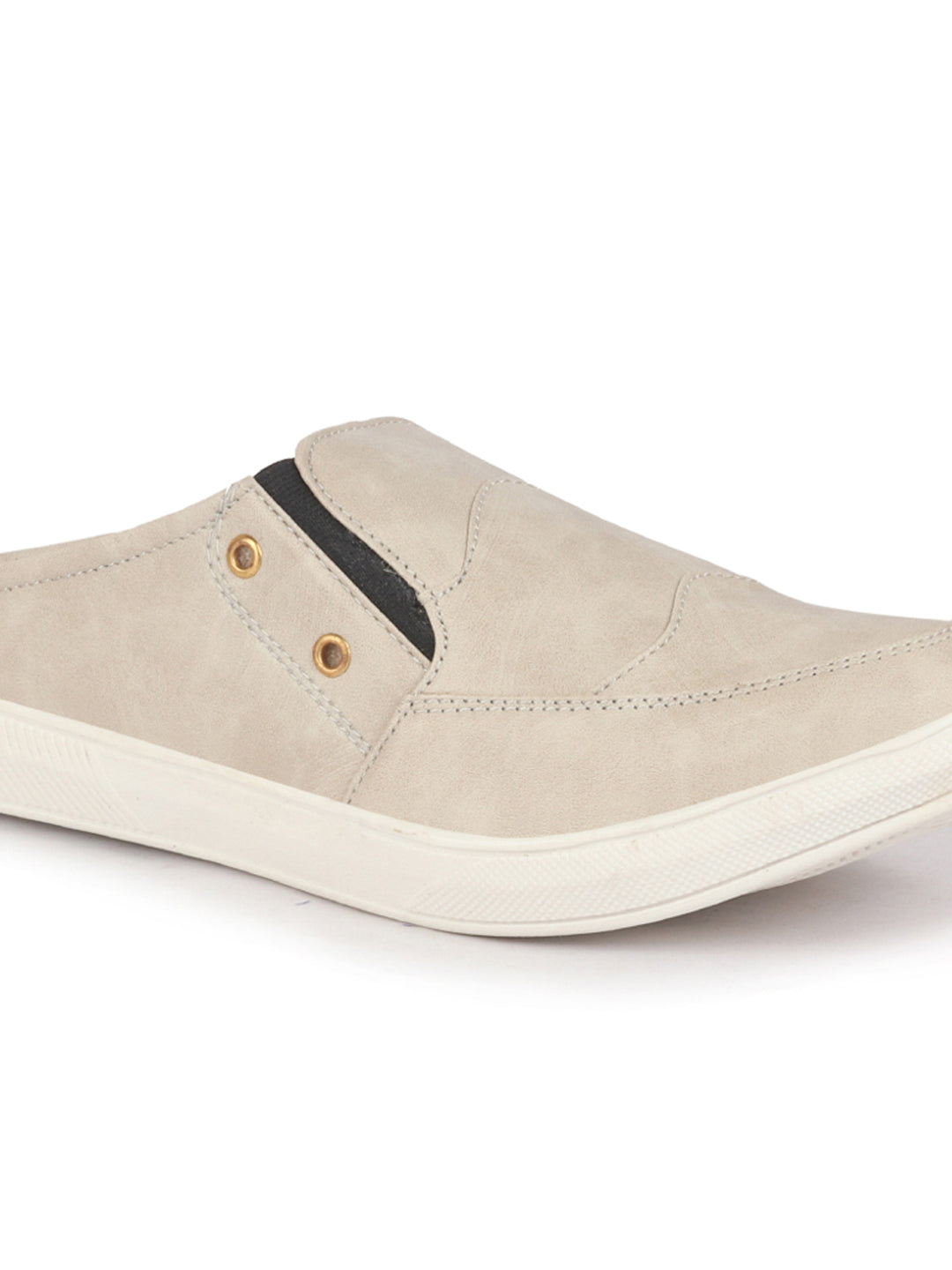 men cream casual slip-on shoes