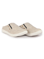 men cream casual slip-on shoes