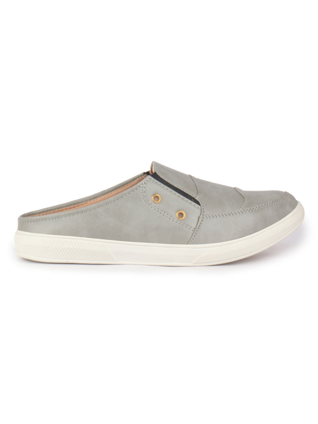 men grey casual slip-on shoes