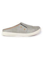 men grey casual slip-on shoes