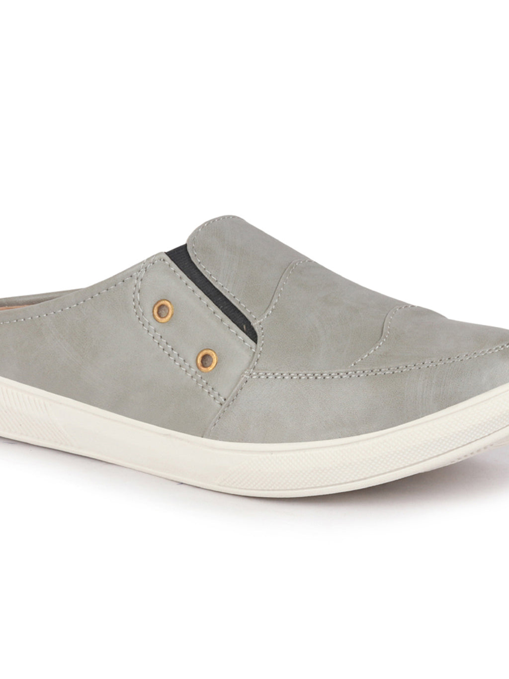 men grey casual slip-on shoes