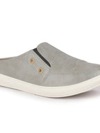 men grey casual slip-on shoes