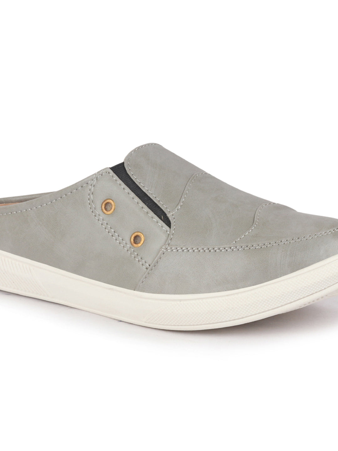 men grey casual slip-on shoes