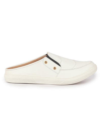 Men White Casual Slip-On Shoes