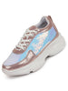 Women Pink Stylish Lace Up Embellished Sneakers