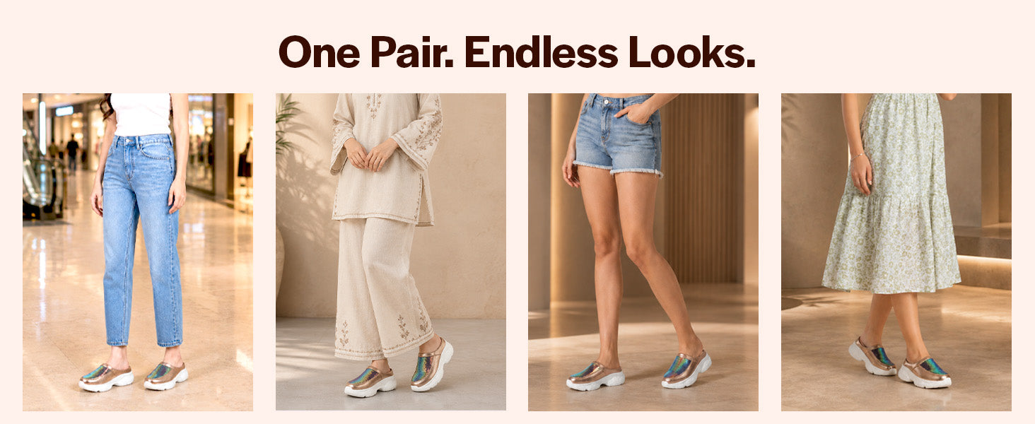 Women Peach Back Open Embellished Slip On Mules for Evening|Party Outfit|Ultra Soft Shoes with Anti Skid Sole