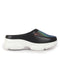 Women Black Back Open Embellished Slip On Mules