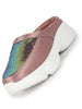Women Peach Back Open Embellished Slip On Mules for Evening|Party Outfit|Ultra Soft Shoes with Anti Skid Sole