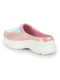 Women Pink Back Open Embellished Slip On Mules