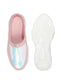 Women Pink Back Open Embellished Slip On Mules