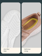 Women Golden Stylish Hook & Loop Sneakers